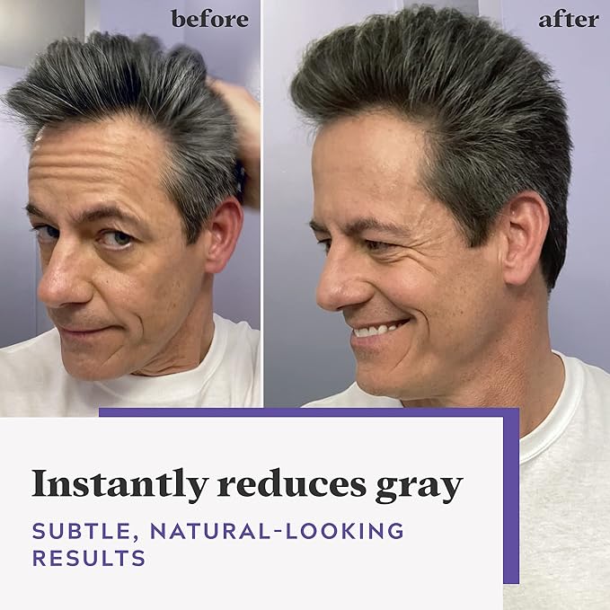 Just For Men Touch of Gray, Mens Hair Color Kit with Comb Applicator for Easy Application, Great for a Salt and Pepper Look - Light Brown, T-25, Pack of 2