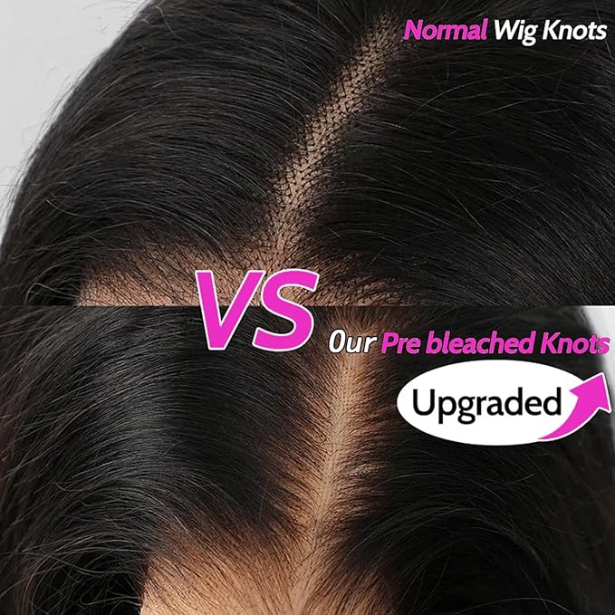 IUPin 250% Density 13x6 HD Lace Front Wigs Human Hair 28 Inch Body Wave Lace Frontal Wigs for Black Women HD Transparent Lace Wear and Go Glueless Wigs Human Hair Pre Plucked with Baby Hair