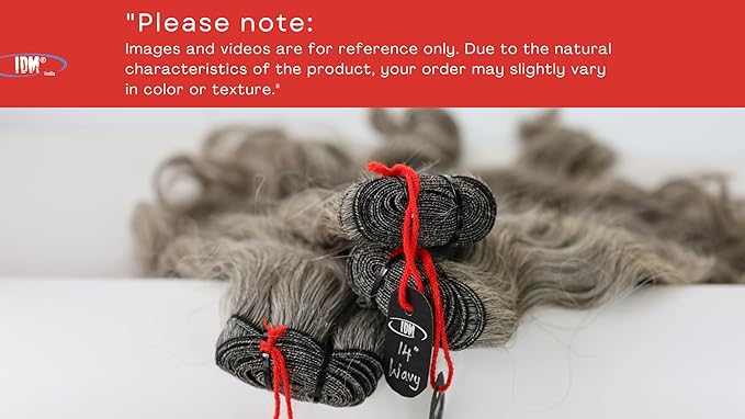 14” Wavy Salt & Pepper/Natural Gray 3 bundles. Its 100% Natural Indian Virgin Raw Hair Extensions .Natural color unprocessed and not treated with any kind of chemicals