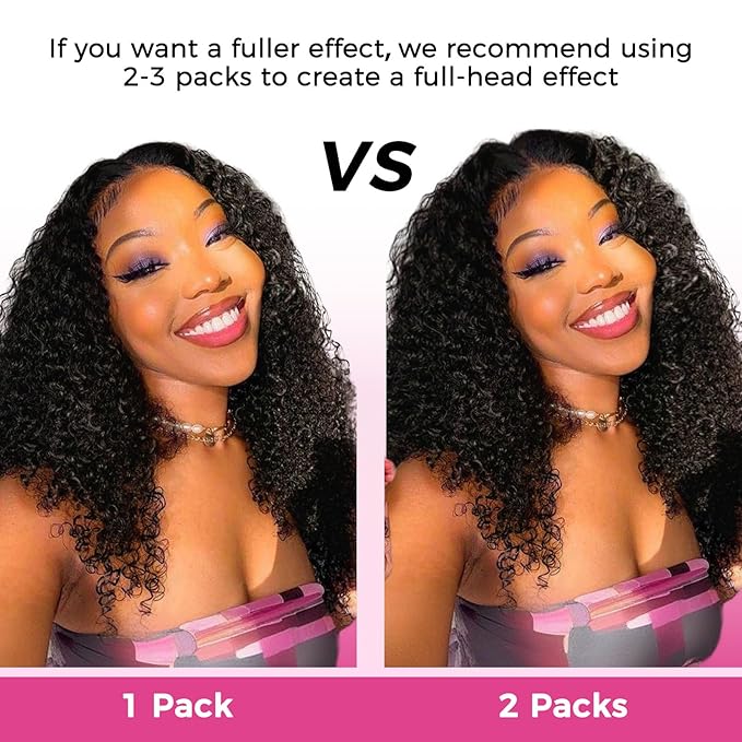 Lashey Invisi Edge Seamless Clip in Hair Extensions Human Hair 110g 7pcs Natural Black Kinky Curly Injected Virgin Human Hair Clip in Extensions 16 Inch