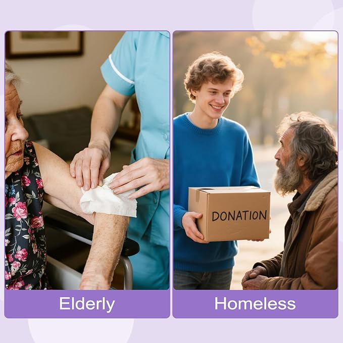 Travel Deodorant Body Shower Wipes Deodorizing Bathing Wipes, Disposable No Rinse Adults Women Men Individually Wrapped Underarm Sweat Antiperspirant Bath Wipe for Travel Camping Gym (Purple, 50 Pack)