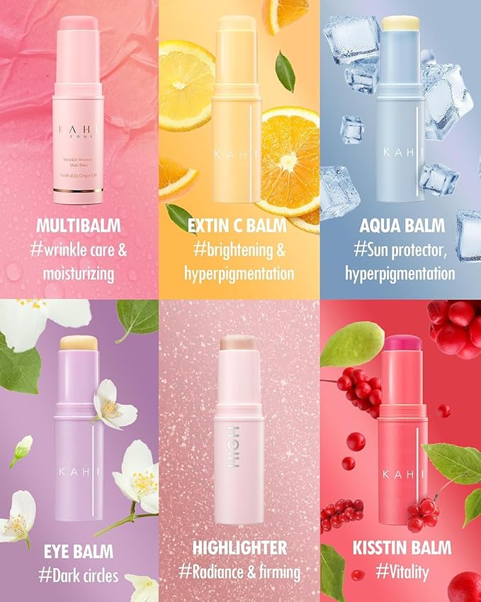 KAHI BALM SERIES | Aqua Balm Stick - Lightweight Korean Sun Stick & Beauty Balm Eye treatment Balm Korean Moisture