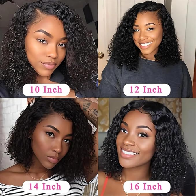 #1B Kinky Curly Bundles Wet and Wavy Bundles Human Hair 12 14 16 inch Curly Wave Human Hair Weave Bundle
