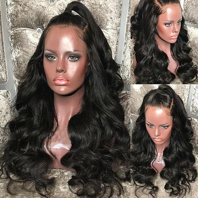 IUPin 26inch Pre Plucked Long Body Wave HD Lace Closure Wigs Human Hair Lace Closure Wig Wear and Go Glueless Wigs for Black Women Unprocessed Brazilian Virgin 4x4 Lace Front Human Hair Wig