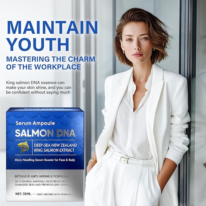 Salmon DNA Serum, 35ml Microneedling Serum for Wrinkles, Anti-Aging & Enhance Barrier Function