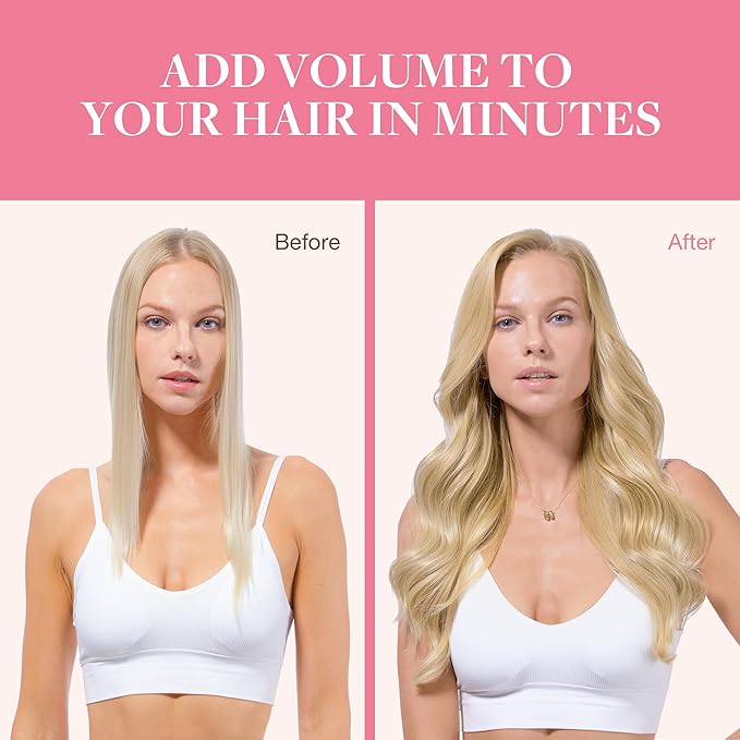 GOO GOO Clip in Hair Extensions Real Human Hair, Remy Human Hair Extensions Clip ins for Women, Natural Human Hair, 24inch 120g 7Pcs, 18A/613A Dark Blonde Highlighted Bleach Blonde