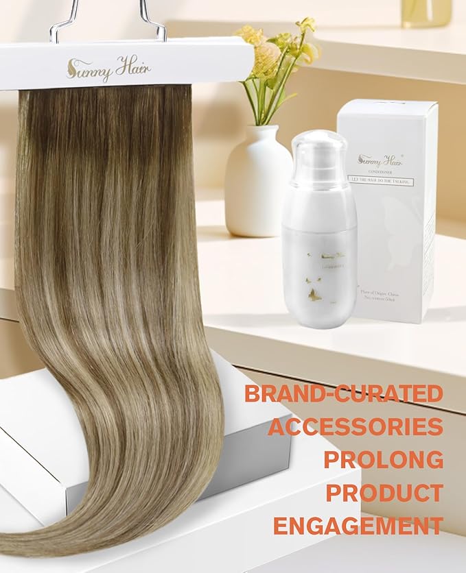 Sunny Hair Genius Weft Hair Extensions Human Hair Balayage Genius Weft Sew in Hair Extensions Real Human Hair Dark Brown Ombre Light Brown Mix Blonde Human Hair Weft Extensions Popular Color 16inch