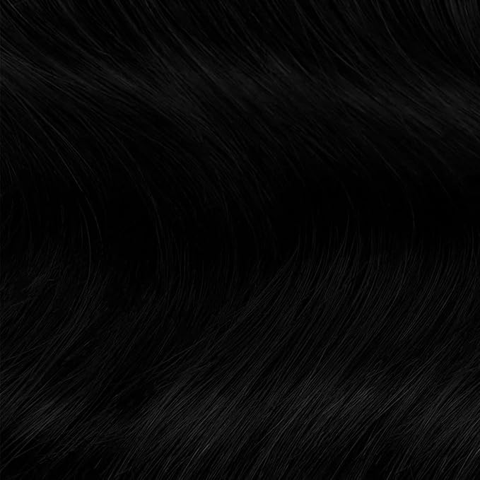 HOTBANANA Seamless Clip in Hair Extensions, 20 Inch 110g 7pcs Jet Black Invisible PU Skin Weft Straight Remy Human Hair Extensions