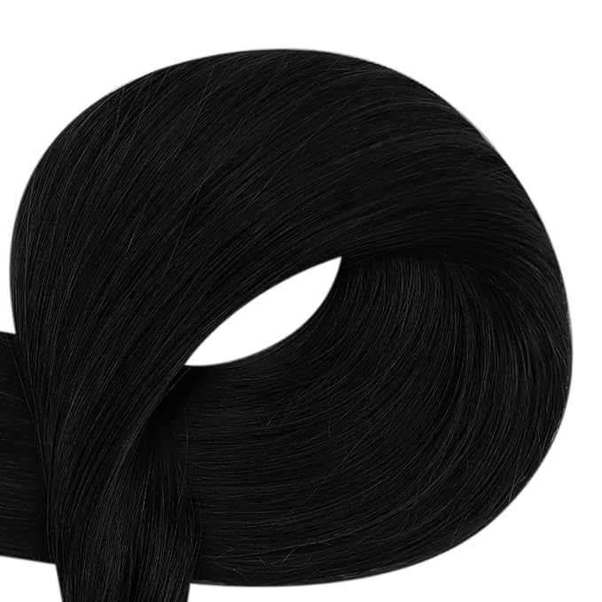 Full Shine Ktip Human Hair Extensions Jet Black 18 Inch K Tip Hair Extensions Real Human Hair Pre Bonded Extensions 50 Grams Fusion Extensions Natural Straight Remy Hair