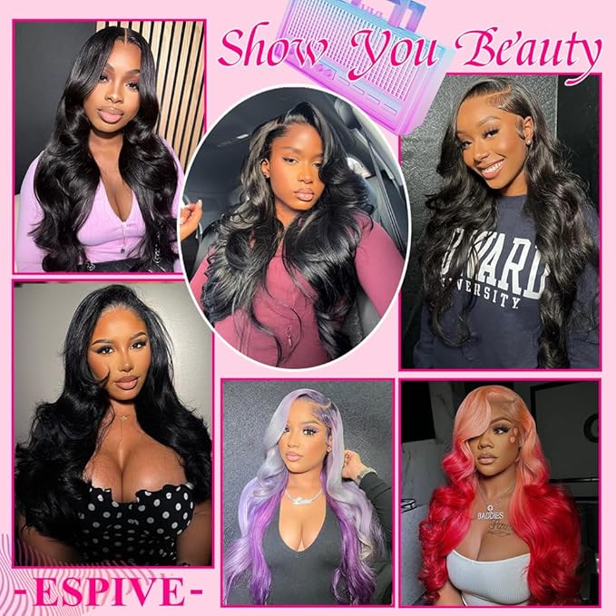 2x6 HD Lace Closure Body Wave Transparent Hd Lace Closure Human Hair 0.10Mm Ultra-Thin 2X6 HD Lace 14Inch 100% Brazilian Virgin Middle Part Pre Plucked With Baby Hair Natural Color