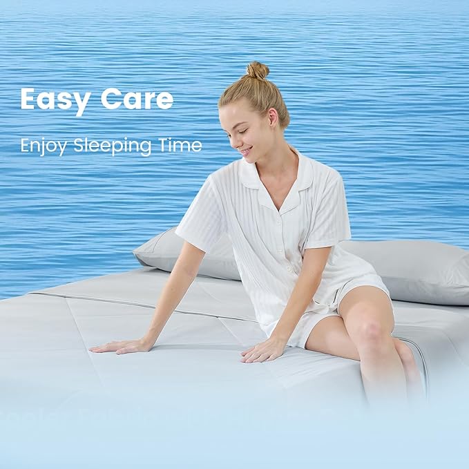 Cozy Bliss Cooling Comforter King Size, Cooling Blankets for Hot Sleepers and Night Sweats, Gray Summer Comforter for King Size Bed, Breathable Soft Lightweight Silk Smooth