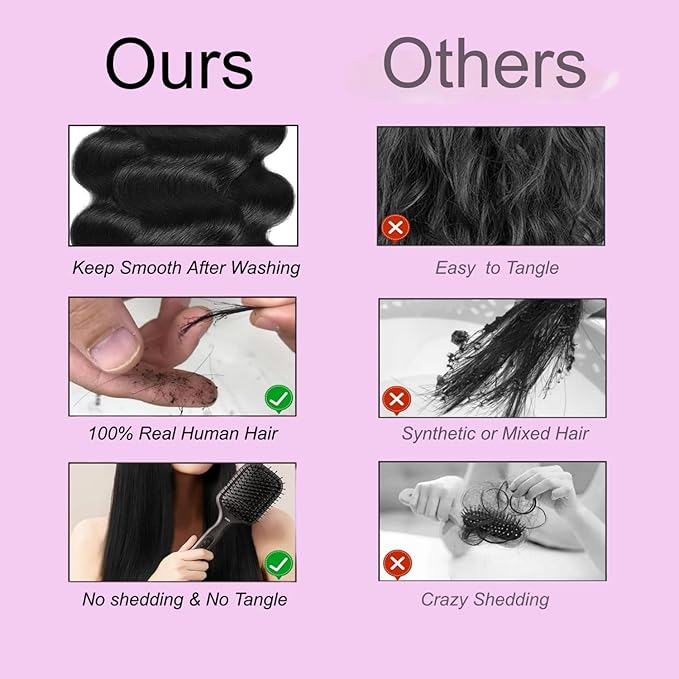 AZONA 16A Real Raw Bundles Body Wave Human Hair,No Tangle No Shedding Body Wave Bundles Human Hair,Triple Lifespan Over Regular Virgin Hair Bundle,Silky And Soft 22 Inch