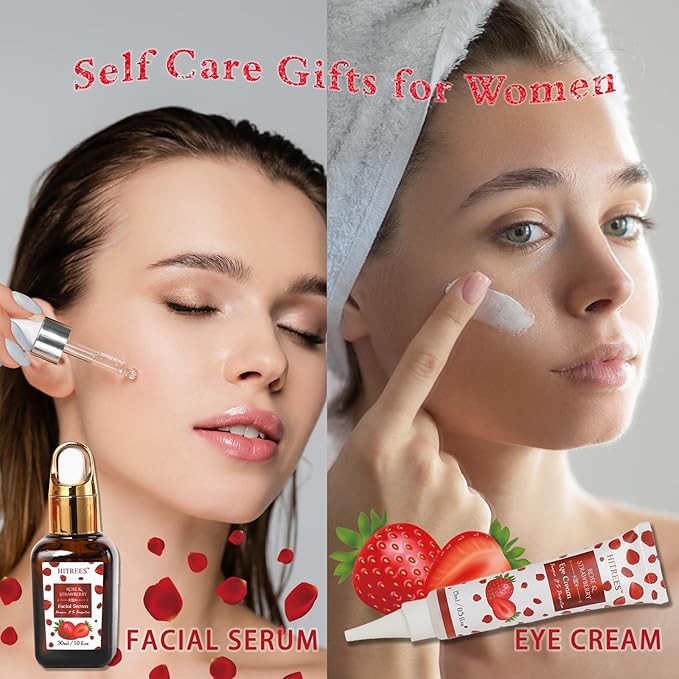 Red Gift Basket, Gift For Women, Gifts For Women Luxury Rose&Strawberry Spa Gift Set, Christmas 23PCS Gift Baskets ,Valentines Day Mothers Day Christmas Day Gift