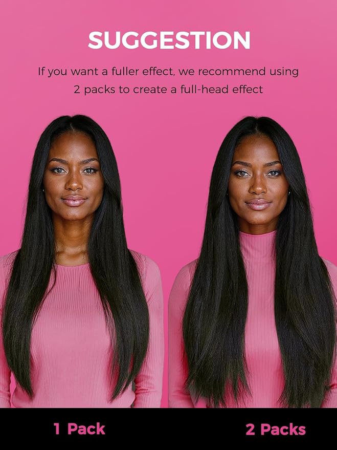 Lashey Invisi Edge & Seamless Clip in Hair Extensions Human Hair, 16 Inch 110g 7pcs(5pcs Invisi Edge& 2pcs Seamless) Real Virgin Human Hair Extensions, Natural Black Straight Hair