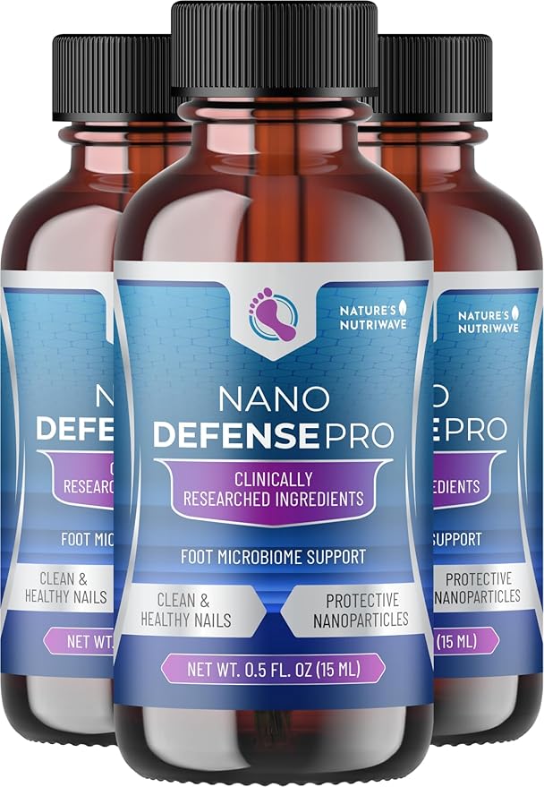 NanoDefense Pro - Original Formulated Toenail Treatment Drops, Extra Strength Nail Repair Solution for Toe Nails, Support healthy Skin & Nails -100% Natural - 3 Month Supply