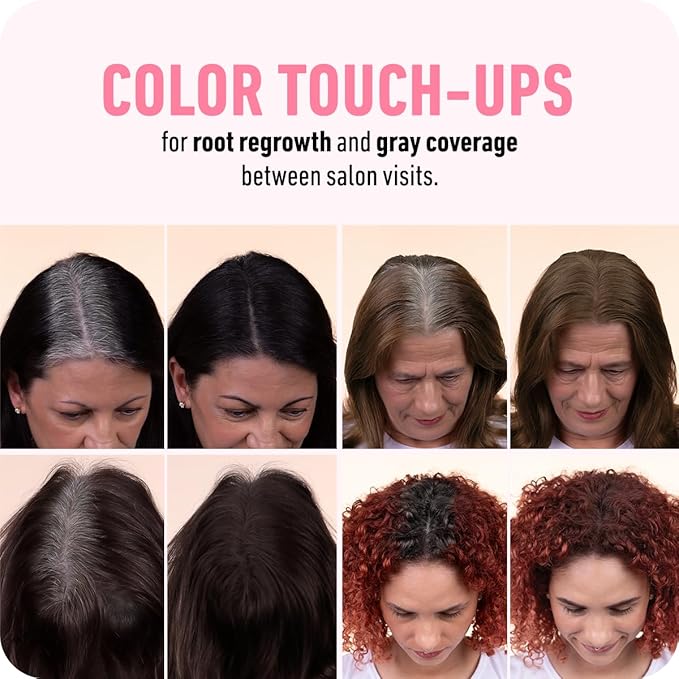 BOLDIFY Hairline Powder - Root Touch Up Hair Color for Gray Coverage - Bald Spot Concealing Hair Powder for Women & Men - 24-Hour Stain-Proof - Medium Brown