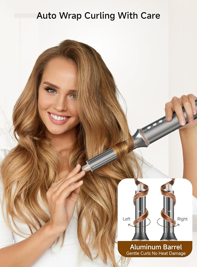 5-in-1 High Speed Hair Dryer Brush – Ionic Hot Air Brush Styler Set for Fast Drying, Straightening, Curling & Volumizing – Lightweight Travel Design Hair Styling Tool