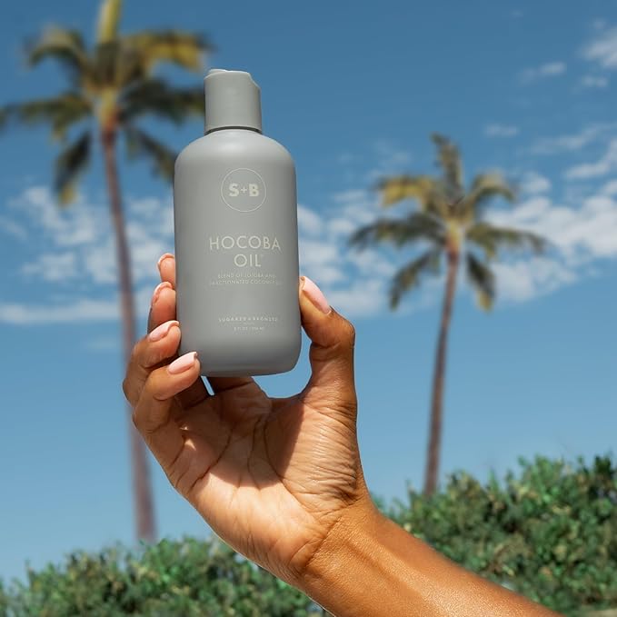 SUGARED + BRONZED Hocoba Oil® – Hydrating & Nourishing Body Oil with Jojoba & Coconut, Lightweight, Non-Greasy Formula for All Skin Types. Perfect Daily Moisturizing (8 fl oz)