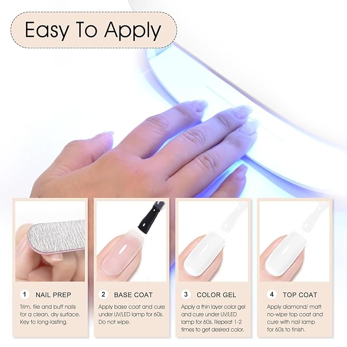 VENALISA White Gel Nail Polish, 1 Pcs Pure White Hema-free Nail Polish Gel Soak Off UV Gel DIY at Home Manicure Salon Nail Art For Girls Women