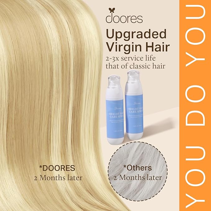 Doores Micro Link Hair Extensions Human Hair, Drity Blonde Highlight Golden Blonde 20 Inch 50g/50s, Natural Microlink Human Hair Extensions