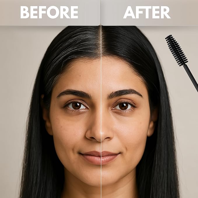 SLICKUP Hair Touch Up Stick Temporary Color, Gray Hair Coverage, Hair Colour Stick, White Hair Coverage, Hair Mascara, Beard & Root Touch Up (Brown)