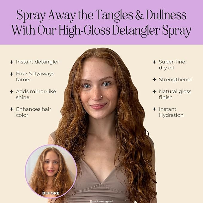 INH Emergency Revival Spray | Leave In Conditioner Spray | Hair Shine & Detangler Spray for Frizz Control & Dry, Damaged Hair | Smoothing & Volumizing Mist with a Gloss Finish | Travel Size, 4oz