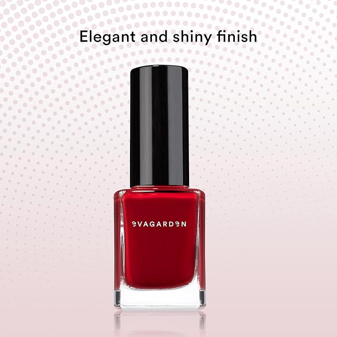 EVAGARDEN Sea Water Resistant Nail Polish - Saturated Color with Thin Film Coating - Attractive, Durable and Smooth Coverage - Clean Formula, No Harsh Substances - 654 Red Seduction - 0.34 oz