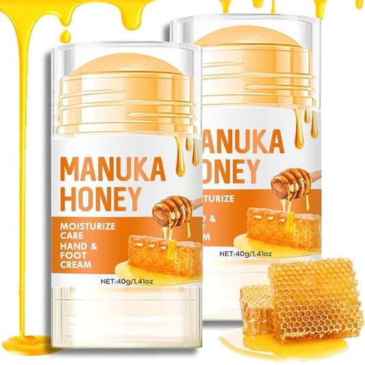 2pcs Cracked Heel Stick Balm, Manuka Honey Heel Stick For Cracked Feet, Foot Cream For Calluses and Dry Feet, Cracked Foot, Manuka Honey Hand Cream