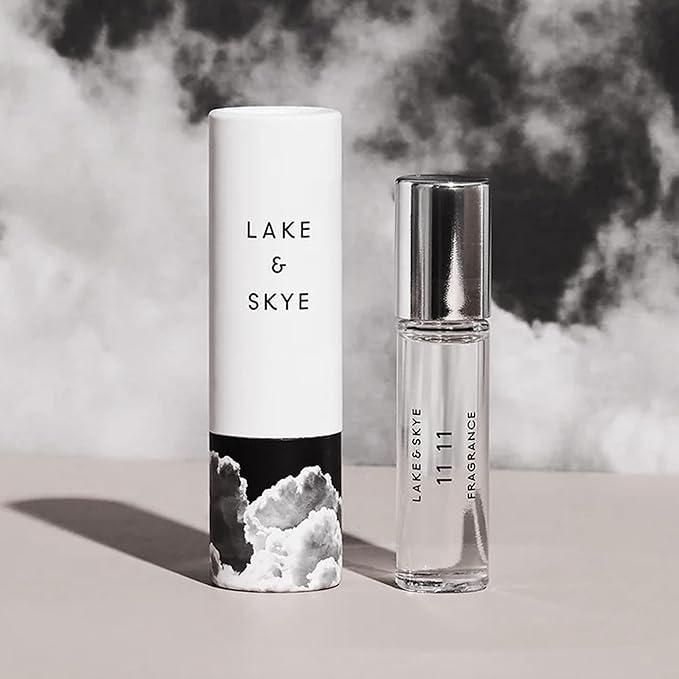 Lake & Skye 11 11 Rollerball Fragrance Oil, 0.33 fl oz (10 ml) - Sheer, Uplifting Scent, Skin Musk