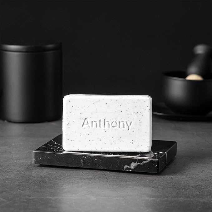 Anthony Men's Exfoliating Soap Bar, Grapefruit Scent, 5 Oz - Contains Cucumber Extract, Jojoba, Shea Butter, Squalane & Coconut Oils for Moisturizing & Exfoliating Body Skin