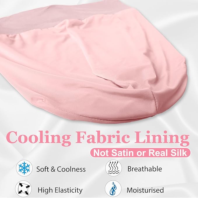 Sleep Cap Bonnet for Sleeping Black Women Men, Adjustable Cooling Lining Bonnets for Curly Hair Wrap Braids Beanie Night Hat
