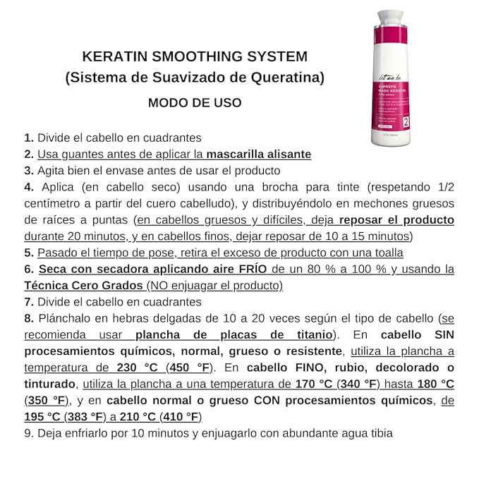 Let Me Be Keratin Hair Kit – Progressive Supreme Mask & Deep Cleansing Shampoo 2x1L (33.8 fl oz) – Frizz Control, Intense Shine – Professional Smoothing System for All Hair Types