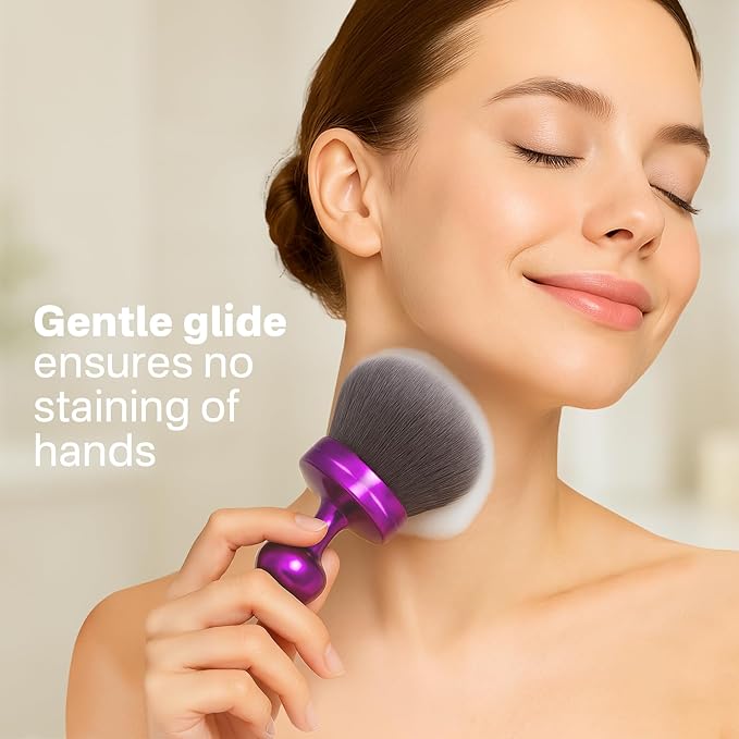 Tanning Brush for Self Tanner, Soft Dense Bristles for Smooth & Streak-Free Application, Purple Self Tanning Brush for Body, Blend Mousse, Lotion & Bronzing Foam for Even Full-Body Coverage