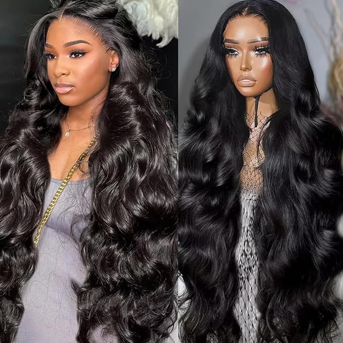 13x6 Body Wave Lace Front Wigs Human Hair Pre Plucked 180% Density HD Lace Frontal Wig Human Hair For Women Body Wave Wigs With Baby Hair 34inch