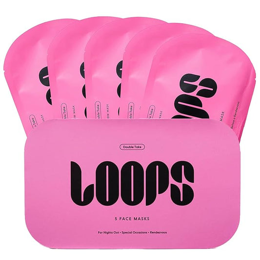 LOOPS DOUBLE TAKE - Glow Hydrogel Face Masks - Calms and Soothes Skin - Refine Pores and Smooth for a Flawless Face - Hydrating Skin Mask Face Mask Leaves You Refreshed and Loumonus, 5pc