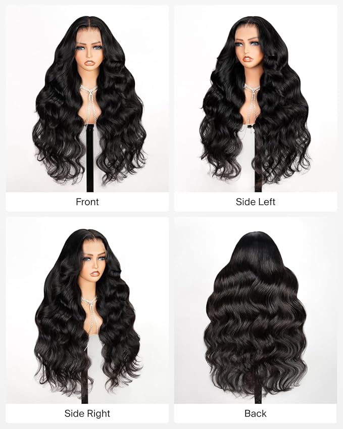 Megalook Body Wave Lace Front Wigs Human Hair 13x4 HD Lace Front Wigs Human Hair for Black Women 12A Lace Front Wig 210 Density Frontal Wigs Human Hair Pre Plucked Pre Bleached 24 Inch