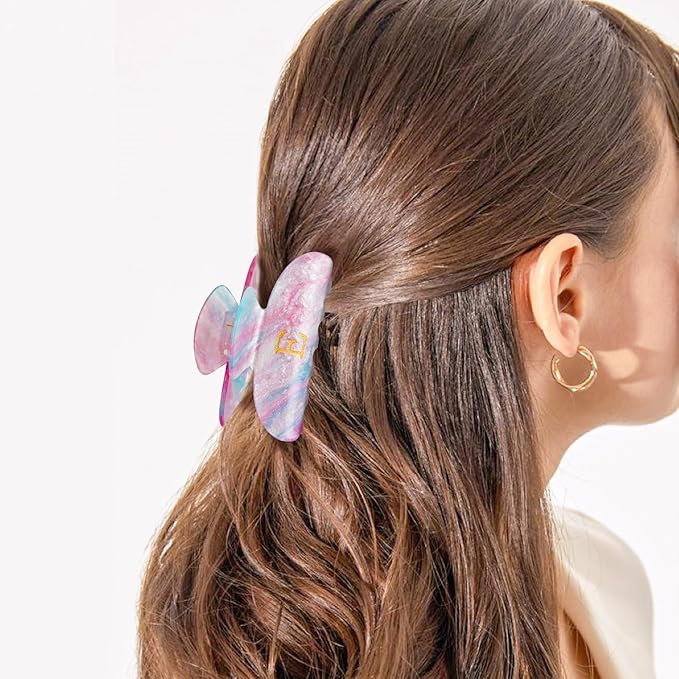 Hair Clips for Women | Monogram Hair Claw Hair Accessory | Personalized Gifts for Women Teen Girl Trendy Stuff | Gifts for Mom Bridesmaid Bride Wife Friend Sister Teacher Her - Lavender,B