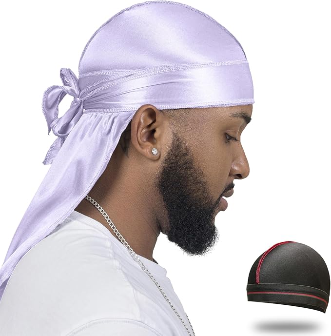 ForceWave Silky Durag for Men Wave Cap Satin Dorag for Men Women 360 Wave