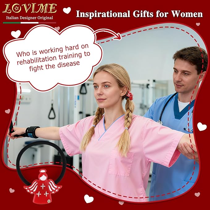 Get Well Soon Gifts for Women After Surgery, "Guardian Angel" Hair Ties Thinking of You Cancer Care Recovery Gifts for Sick Women Friends Feel Better Encouragement Comfort with Gift Box