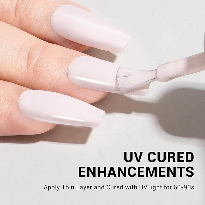 MelodySusie Thick White Gel Nail Polish,0.5fl oz Milky Pink Nails Soak Off UV LED Milky White Gel Polish Gift for Women Nail Art Manicure Salon DIY Nail Design Decoration at Home-572