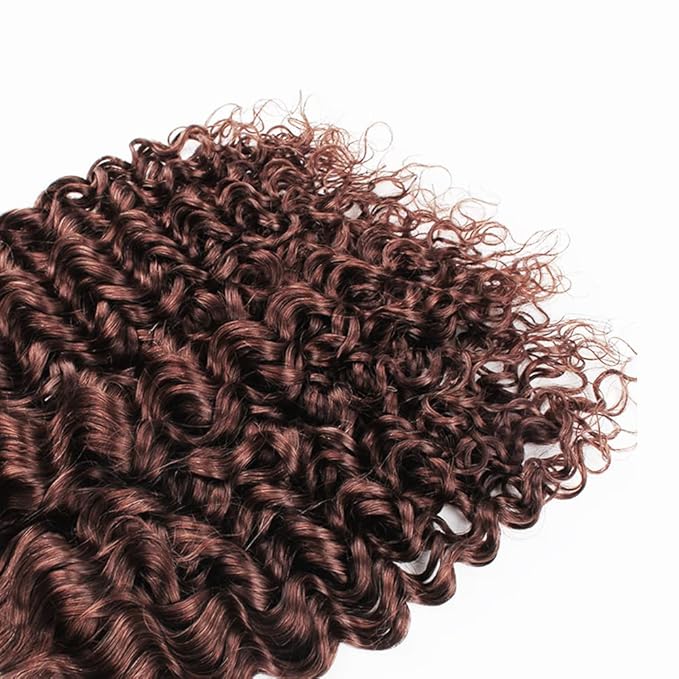 Brown Human Hair Bundles #4 Kinky Curly Bundles 20 inch Dark Brown Bundle Human Hair 1 Bundle 100g