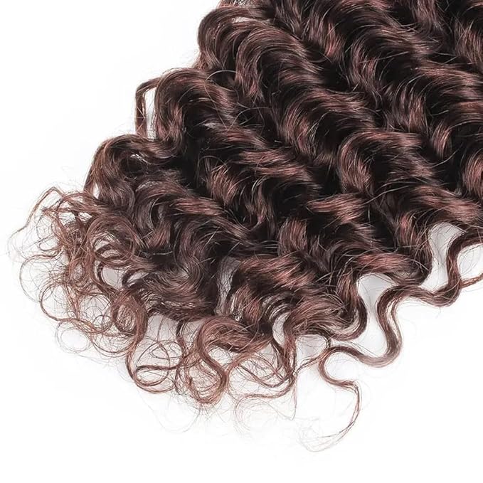 28 30 32 inch Brown Bundles Human Hair #4 Kinky Curly Bundles Dark Brown Curly Human Hair Bundle #4 Wet and Wavy Bundle