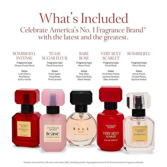 Victoria's Secret Fine Fragrance Discovery Gift Set, 5-Piece Fragrance Giftset