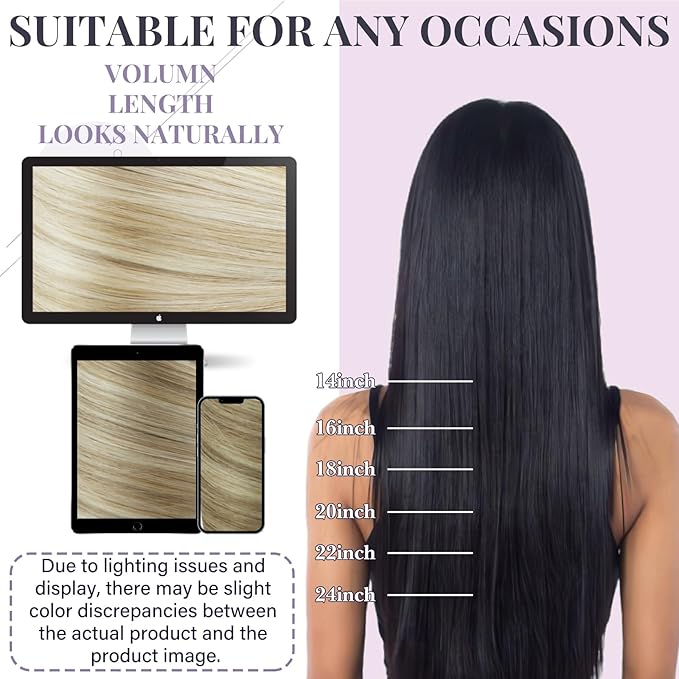 Fshine Genius Weft Human Hair Genius Weft Ash Blonde and Golden Blonde Sew in Real Human for Women Hair Extensions 24 Inch 60g