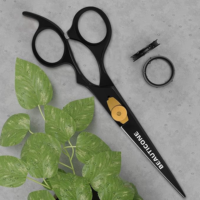 BEAUTICONE Hair Cutting Scissors, Professional 6.5" Barber Shears for Haircut Men/Women, Beard & Mustache Trimming Stainless Steel Hairdressing Scissors, Adjustable Screw