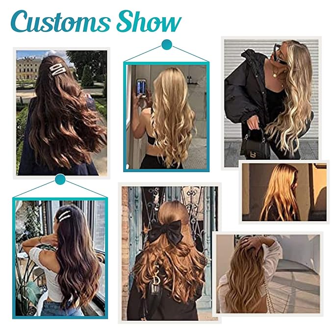 Fshine Tape in Hair Extensions Remy Human Hair,Balayage Medium Brown with Platinum Blonde, 12 Inch 30 g, Silky Straight with Thick Ends,Designed to Boost Volume & Length
