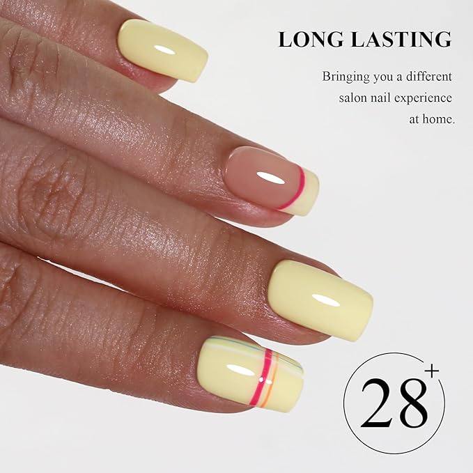 Imtiti Yellow Gel Nail Polish, 1Pcs Yellow Soak Off UV LED Gel Polish, Long Lasting, Nail Art Manicure Salon DIY at Home for Spring and Summer (0.34 Fl Oz-987)
