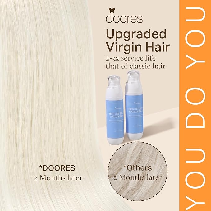 DOORES I Tip Hair Extensions Human Hair, Pearl Blonde 50g/50s 18 Inch, Itip Real Human Extensions Pre Bonded Cold Fusion