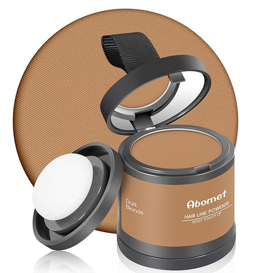 Hairline Powder Instantly Conceals Hair Loss, Root Touch Up Hair Color Powder, Hair Toppers for Women Men, Hair Fibers for Thinning Hair, Root Cover Up lasting 24 hours (Dark Blonde, 0.35)