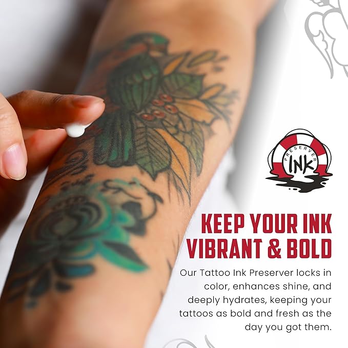 SOOTHE 'N WIPE Ink Preserver Tattoo Aftercare Lotion – Moisturizing Lotion for Tattoos - Moisturizer, Brightener & Color Enhancer for Shiny, Vibrant Color & Long-Lasting Ink